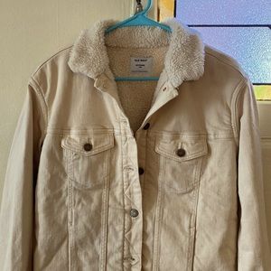 NWT sherpa denim jacket (Old Navy, size XS)